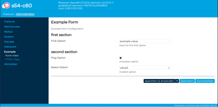Example App Form View